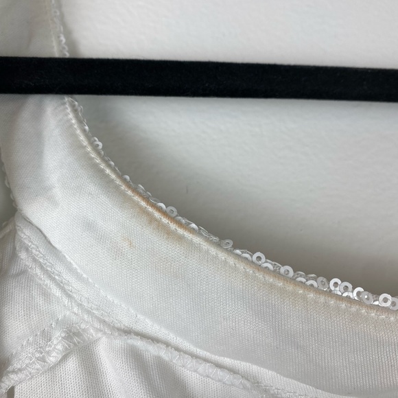 Superdown Revolve Cicely Mini Dress White Sequined One Strap Cocktail Bridal M - Picture 8 of 9